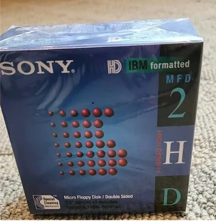 NEW Sony 2HD Floppy 10 Pack 1.44 MB 3.5 in Disks FORMATTED - Image 1 of 1