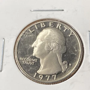 Non circolata proof 1977-S San Francisco Mint Plad Washington Quarter - Foto 1 di 6