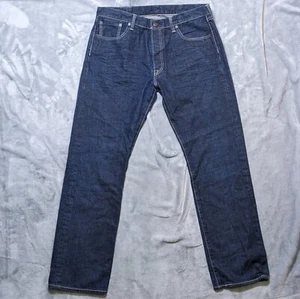 Levis Jeans Herren 36x33 Blau 501 Straight Button Fly Mid Rise Dark Wash Denim - Bild 1 von 14