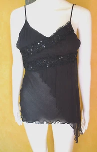 TEMT - Black - Lace & Sequin Camisol Top - Size 12 - Picture 1 of 14