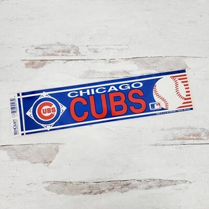 Vintage WinCraft  Baseball MLB Chicago Cubs Bumper Sticker Made in USA 12" - Picture 1 of 6