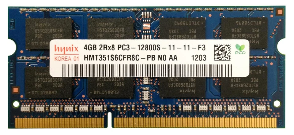 Hynix 2 x 4GB PC3-12800 (DDR3-1600) DIMM 1600 MHz PC3-12800 DDR3 SDRAM Memory... - Image 1 of 1