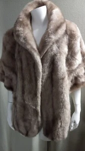 Vintage wedding shawl wrap Regina Glenara by Glenoit faux fur costume  large - Picture 1 of 19