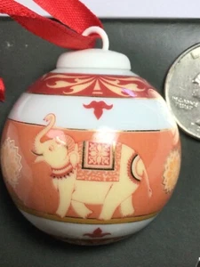 Rosenthal Mandarín MAHARAJAS Elefante Pequeño 2" Porcelana Bola de Navidad Adorno - Imagen 1 de 4