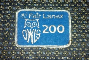 FAIR LANES OWLS 200 BOWLING PATCH - Picture 1 of 2