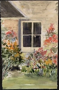 Mystery Artist - Signed - 1976 - Garden - 1 Of 2 - Original Painting - Signed - Picture 1 of 2