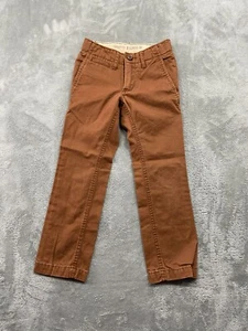 Gap Kids Pants Boys 6 Brown Slim Straight Leg Lived In Gorp Preppy School 20x20 - Picture 1 of 9