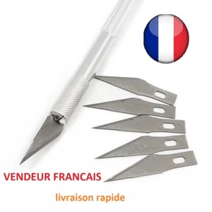 Cutter scalpel de précision gravure sculture aluminium avec 1+5 lames rechange - Photo 1/5