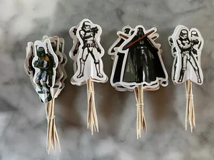 Star Wars Cupcake Toppers Picks Kids Birthday Party Supplies Boba Fett 24pcs - Picture 1 of 4
