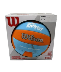WILSON Softplay Pallavolo - Taglia Ufficiale - Arancione/Blu DANNEGGIATO - Foto 1 di 4