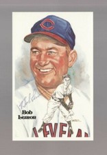 BOB LEMON PEREZ-STEELE HALL of FAME POSTCARD AUTOGRAPH #155 #/10000