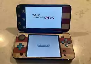 Nintendo 2DS XL Handheld Console - American Flag/Rustic - Picture 1 of 3