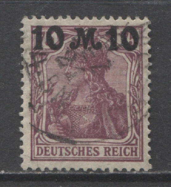 Alemania 1921 10 marcos en 75 Pfennig Germania emisión usado Foto 1 de 1
