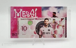 NEW Lionel Messi Banknote ~ Banknote + Postcard of Inter of Miami Blister sealed - Picture 1 of 6