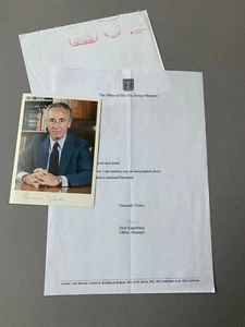 SCHIMON PERES (†2016) Staatspräsident Israel signed Autogrammkarte 10x15 - Imagen 1 de 2