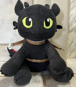 Build A Bear Dreamworks 18”TOOTHLESS W/SADDLE Plush Dragon - Picture 1 of 6