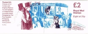 GB 1995 Yvert C 1710-7 booklet 8 x 25p Rowland Hill director of the London... - Picture 1 of 2