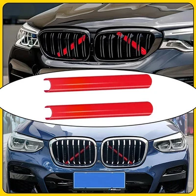 Barra de parrilla soporte en V para BMW F31 F30 1 serie 3 rejilla delantera tiras de ajuste cubierta roja Foto 1 de 4