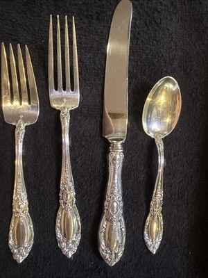 Toalla de plata esterlina King Richard 4 piezas ajustes de lugar vintage Foto 1 de 4