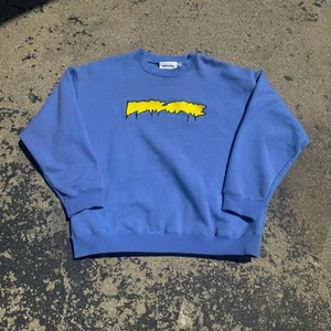 FA F*cking Awesome Crewneck Sweatshirt Gr. L blau gelb Grafik Skate Street - Bild 1 von 6