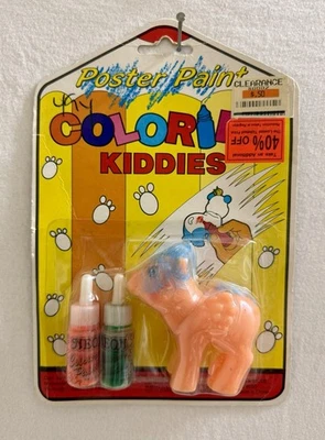 Vintage My Little Pony G1 Fakie Coloring Kiddies Pegasus Baby Blue Hair MOC NOS - Image 1 of 2