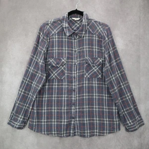 Entro grau kariert Flanell Knopfleiste Western Baumwolle Tartan Extra Large XL - Bild 1 von 8