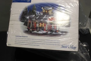 Department 56 #55011 Snow Village Lucky Dragon Chinese Restaurant -Box Retired - Picture 1 of 3