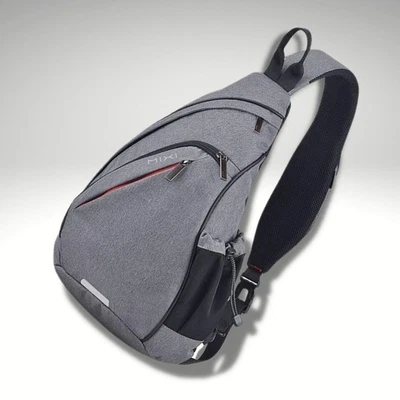 MIXI Urban Sling Bag - Modern Crossbody Backpack with Multiple Pockets Gray - Image 1 of 4