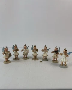 1544/25 7 alte Engel Kurzrockengel Blank Erzgebirge - Picture 1 of 14