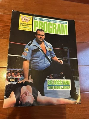 Programa de eventos en vivo WWF número 187 1991 Big Boss Man Hulk Hogan Warrior WWE Foto 1 de 4