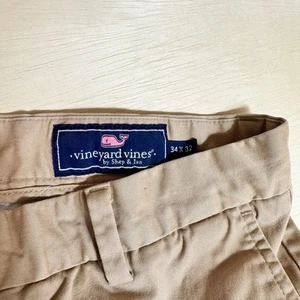 Vineyard Vines Breaker Pants Men's 34X32 Khakis Stretch Straight Khaki $125 - Picture 1 of 13