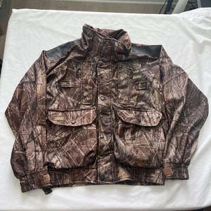 Gamehide Hunting Jacket Mens S Mossy Oak Break-Up Snap Button Zipper Hush Hide - Picture 1 of 10