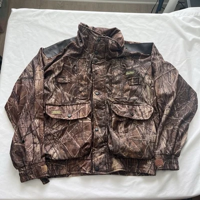 Gamehide Hunting Jacket Mens S Mossy Oak Break-Up Snap Button Zipper Hush Hide - Image 1 of 4