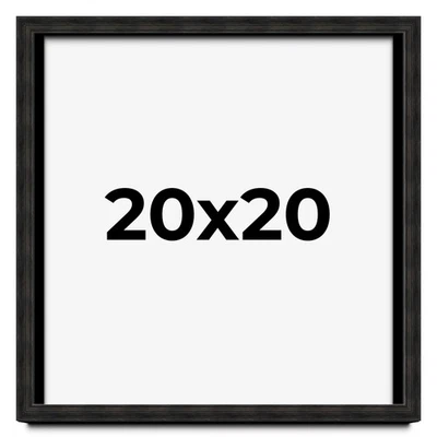 Marco de exhibición de madera de granero rústico negro caja de sombra 20x20 | 1,125 pulgadas de profundidad | 0,875 Foto 1 de 4