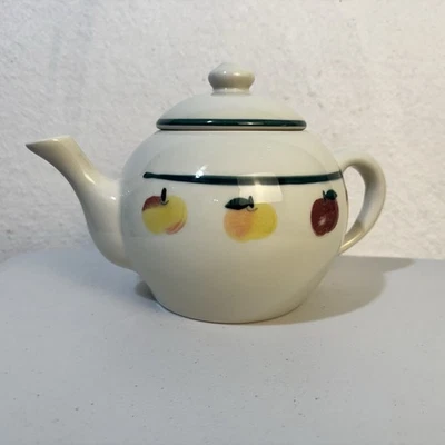 De colección Hartstone Pottery EE. UU. Cerámica Dorada Deliciosa Manzana Gres Tetera 6 Tazas Foto 1 de 4
