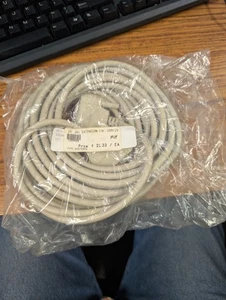 NEW OLD STOCK DB25 Male to Female Serial Parallel Cable 25 Foot . IEEE-1284 - Picture 1 of 1