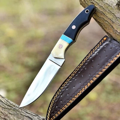 定制手工全唐D2钢固定刀片丛林船生存狩猎刀 — 第 1/4 张图片