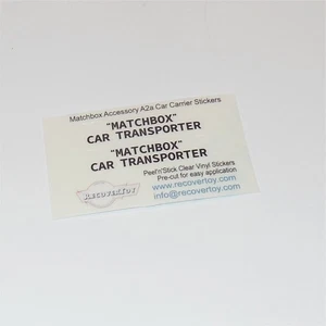 Matchbox Lesney Accessory Pack 2a Car Carrier Black Text Stickers Set - Foto 1 di 5