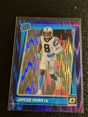 2021 Donruss Optic Rated Rookie Purple Shock Jaycee Horn RC Carolina Panthers - Image 1 of 4