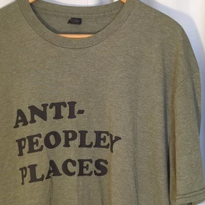 Anvil by Gildan Lightweight Tshirt, Mens 2x, Gray, "Anti Peopley Places" - Picture 1 of 6