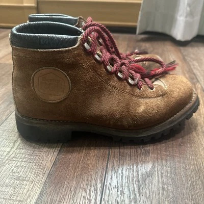 Vintage USA 70s Size 7.5 DEXTER Mens Leather Boots Hiking Vibram Lug Sole - Image 1 of 4