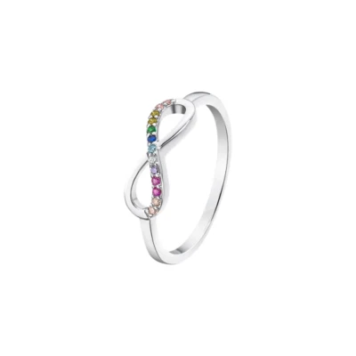 Anello Donna Lotus Silver LP1872-3/218 Con Infinito E Zirconi Multicolore - Immagine 1 di 2