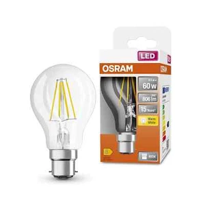 OSRAM LED 7w (60w), A60/GLS, B22/Bayonet, 806 Lumens, Warm White, Light Bulbs - Picture 1 of 24