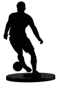Footballer Silhouette Free standing Football Soccer Player Figure - Picture 1 of 1