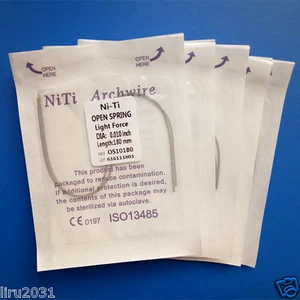 40 piezas resorte helicoidal abierto de ortodoncia dental de fuerza ligera de aleación NiTi de 0,010*180 mm - Imagen 1 de 6