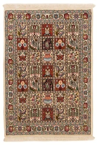 Moud Tapis Persan Fait Main 88x63 Cm - Fin, Orient, Tapis, Beige - Picture 1 of 9