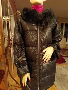 Jacke Mantel schwarz Bogner Fell Kragen tiefe Taschen 42 US 52 gesteppt Over - Bild 1 von 21