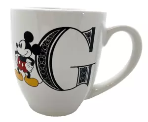 Mickey Mouse Monogram Capital Letter Initial G Ceramic Coffee Cup Mug Disney - Picture 1 of 5