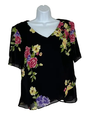 Top Studio 1 14W Forrado Transparente Cuello en V Manga Corta Floral Bloomcore Fairy Grunge Foto 1 de 4