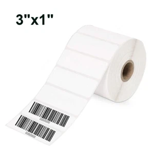 Etiquetas térmicas directas de 3""x1"" 1375 por rollo código de barras FNSKU/UPC/FBA para persiana enrollable Zebra - Imagen 1 de 6